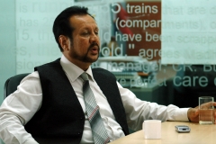 Abbas Kazmi as the lawyer for Amir Ajmal Qasab, During intreview at Midday office ,Parel on 24/04/09  PIC BY / BIPIN KOKATE